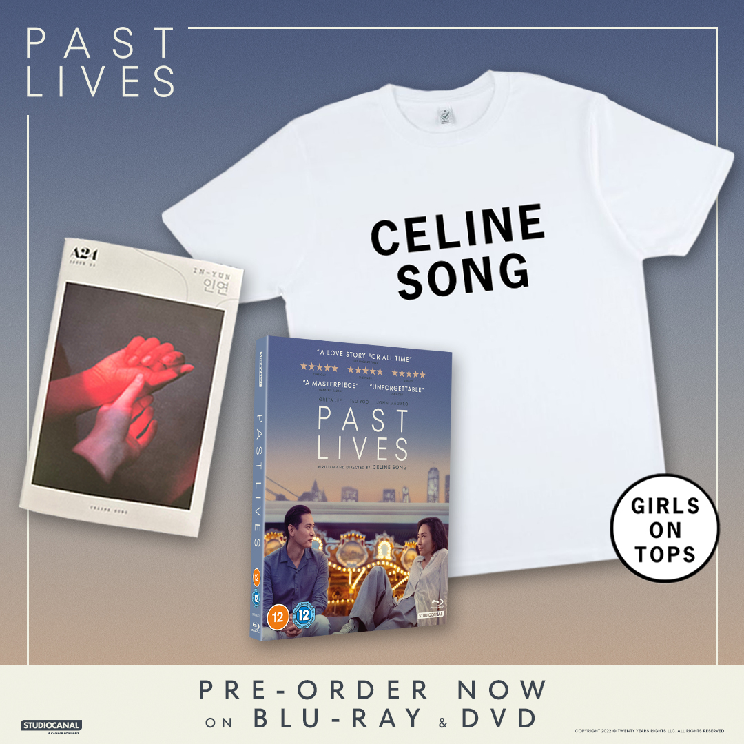 To celebrate the DVD and Blu-Ray release of the year's most talked about film - we're giving away this Past Lives inspired bundle which includes: Blu-Ray / DVD A Celine Song Girls On Tops tee In-Yun Zine To enter - follow + retweet and 3 winners will be picked at random.
