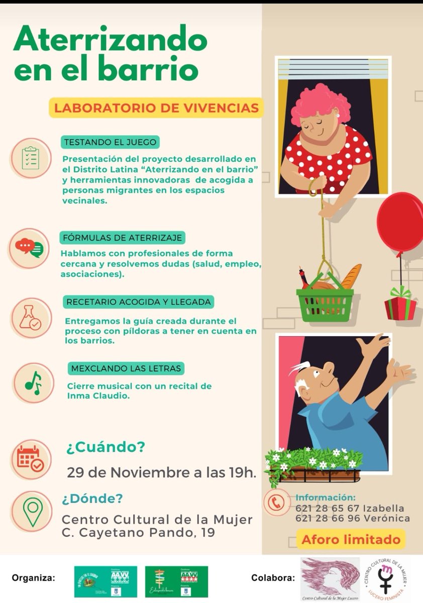 Enlazando barrios zona oeste (@enlazando_oeste) on Twitter photo Y por fin llegó el día!!!! g.co/kgs/seo3wx
<a href="/CCMujerLucero/">Centro Cultural de la Mujer de Lucero</a>
#Aterrizandoenelbarrio #Enlazandobarrios23
#DistritoLatina Y por fin llegó el día!!!! g.co/kgs/seo3wx
<a href="/CCMujerLucero/">Centro Cultural de la Mujer de Lucero</a>
#Aterrizandoenelbarrio #Enlazandobarrios23
#DistritoLatina