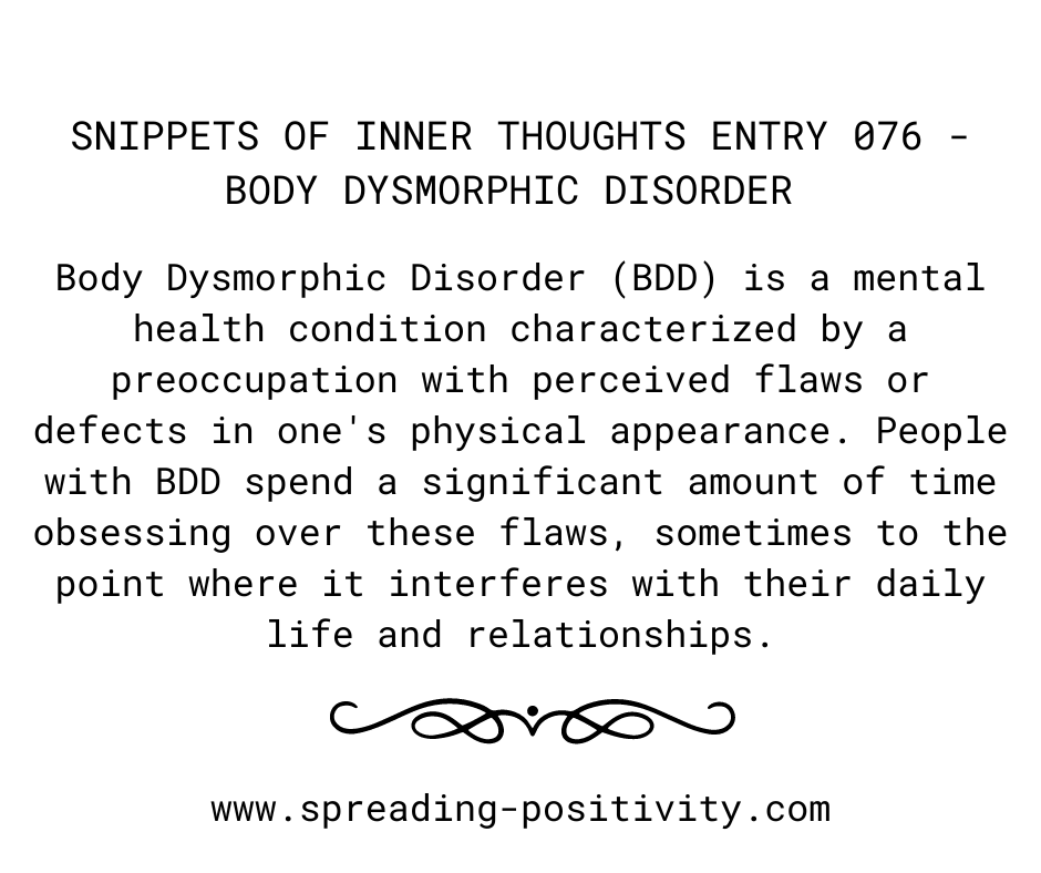 #DiaryEntry
#InnerThoughts
#BodyDysmorphicDisorder
#BDD
#MentalHealth
#PerceivedFlaws
#Obsession
#DailyLife
#Relationships
#BodyImageIssues