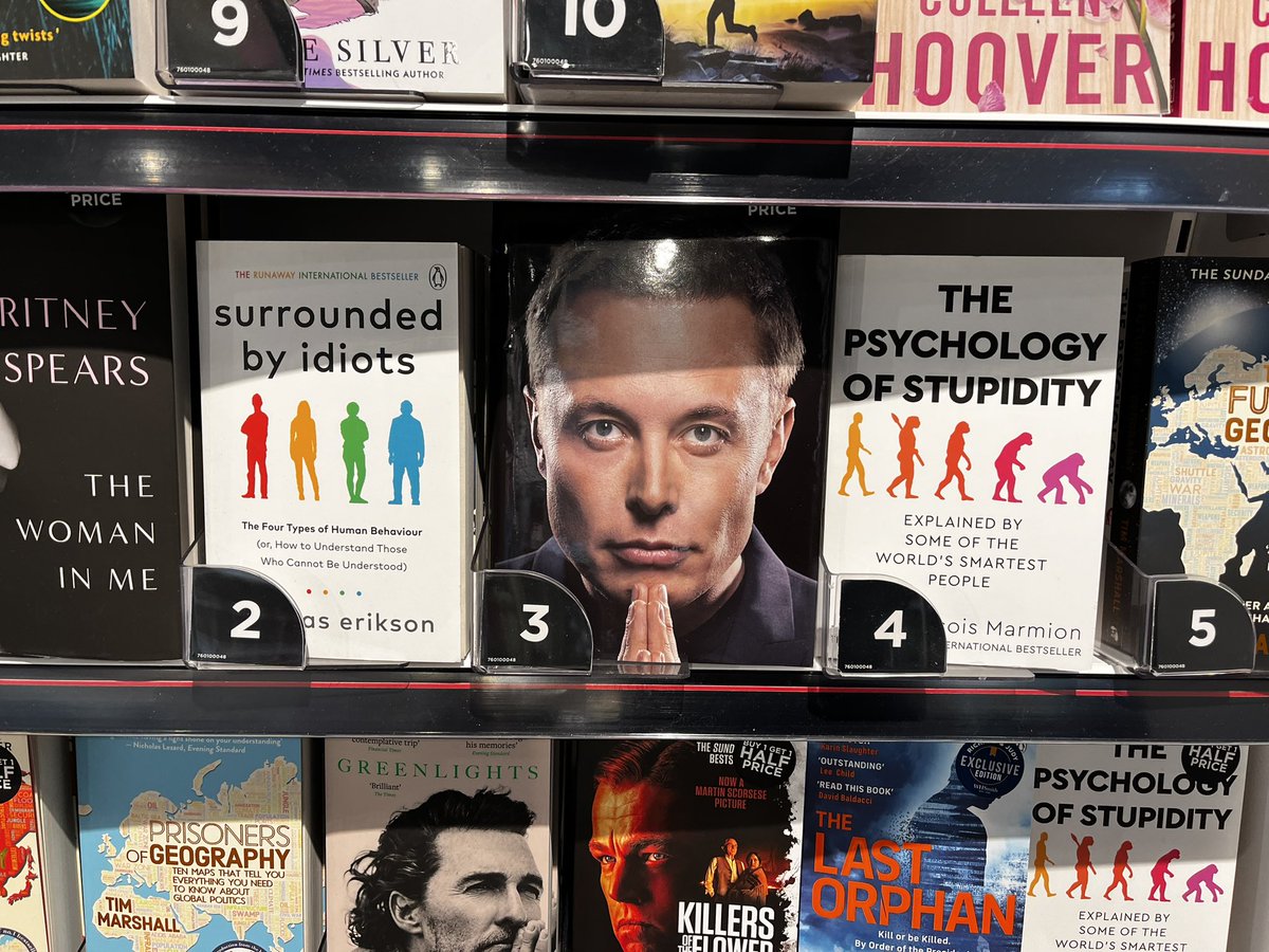 WHSmith book charts doing some proper trolling.