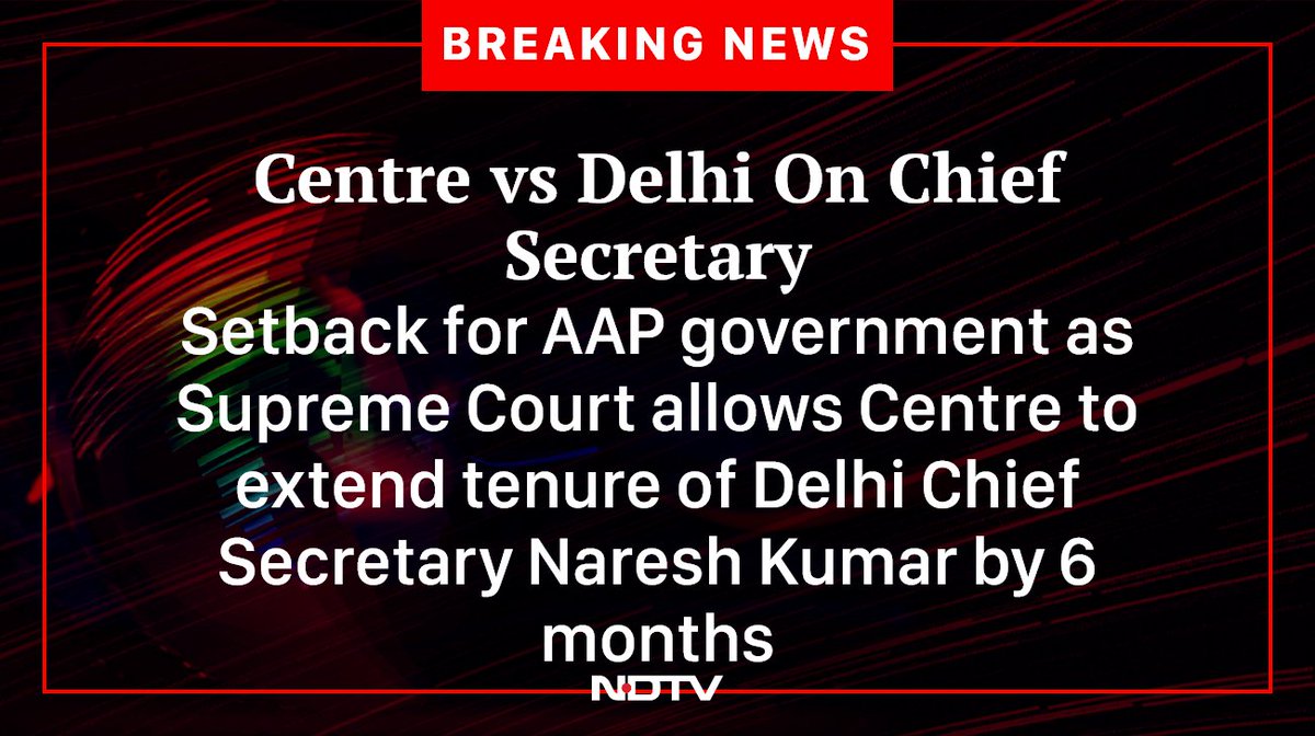 ndtv's tweet image. #DelhiChiefSecretary #NareshKumar