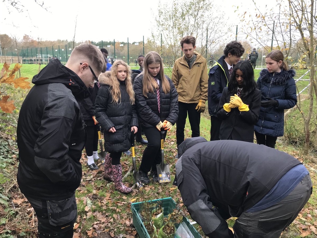 Our dedicated Eco committee were busy planting over 150 tree saplings around the school site this week. The saplings were kindly donated to us by @WoodlandTrust