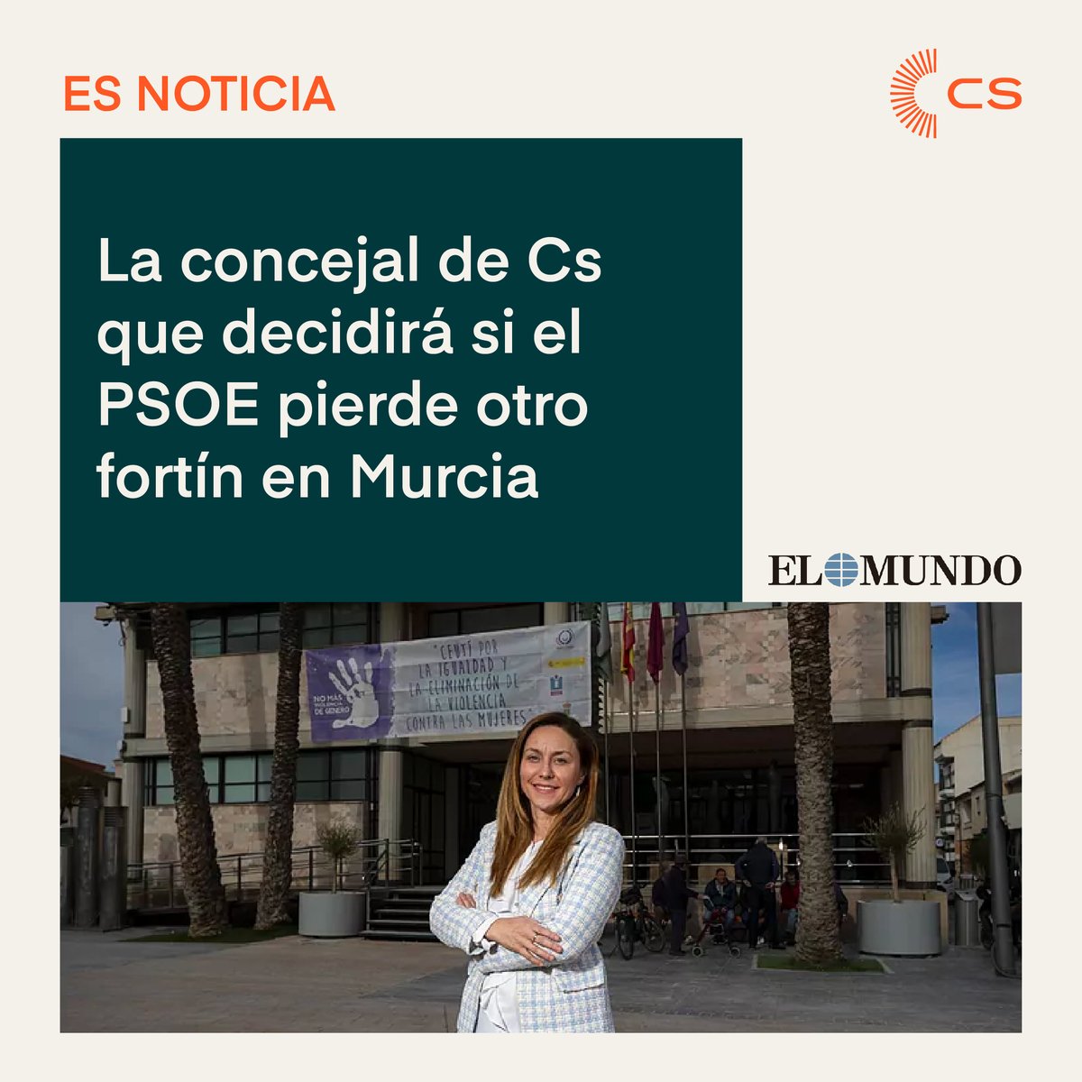 Tras la repetición de las elecciones en Ceutí, CS tiene la llave para la formación del gobierno. 

Una buena noticia para los ceutienses ya que nuestra concejal, <a href="/mangelesmartib/">Maria Angeles Martí</a>, garantizará la moderación y el impulso de políticas útiles.

En <a href="/elmundoes/">EL MUNDO</a> 👇
elmundo.es/espana/2023/11…