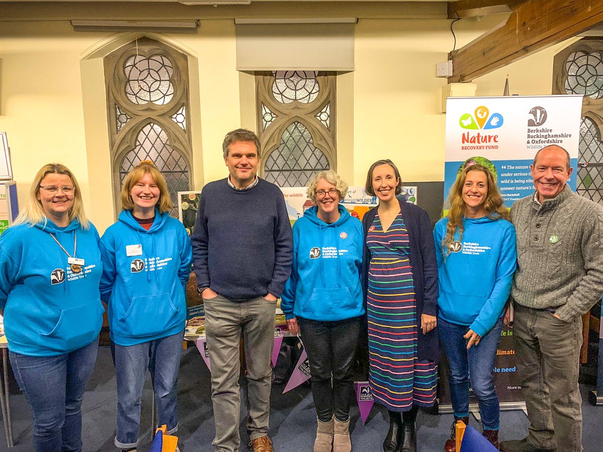 Team BBOWT with @CraigBennett3 at @OxfordFOE1's United for Nature meeting last night. We heard some inspiring talks on how we can tackle climate change and were able to share some of what we're already doing 🥰🤩🌳 🦫 🦦 Find out how you can help: bbowt.org.uk/sos