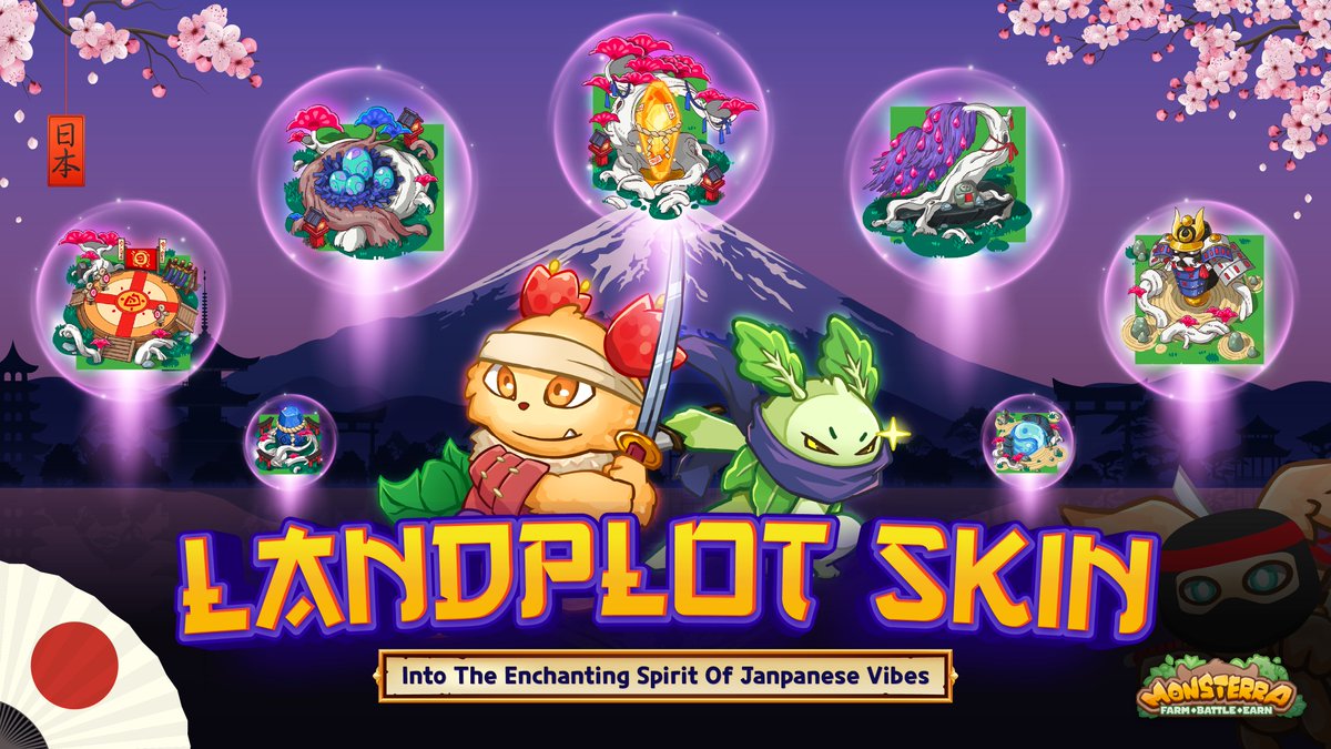 Monsterra_P2E's tweet image. 🗻#Monsterra New Landplot Skin: Majestic Japanese Breath🗻 

👺Get ready for the refreshing essence of Japan with our upcoming #landplot skin. Transform your land into a serene oasis that represents the impressive Japanese culture. 🏜 

👇Check out a full sneak peek in the