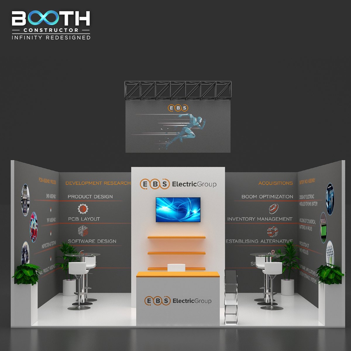 BoothConstruct1's tweet image. At the #Productronica, 2023, we built a 24 sqm stand for our client EBS Electric Group, and the transformation looks impressive, wouldn't you agree?

#BoothConstructor #ExhibitionStand #StandDesign #StandBuilder #BoothBuilder #CustomStand #ModularStand #StandContractor