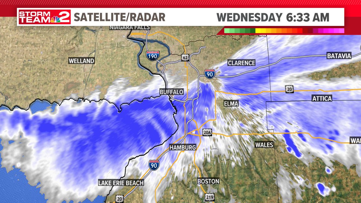 Heavy snow in the Buffalo metro for next 2 hours. Lifts North by 8-9 AM. Roads very slippery. @wgrz #Stormteam2