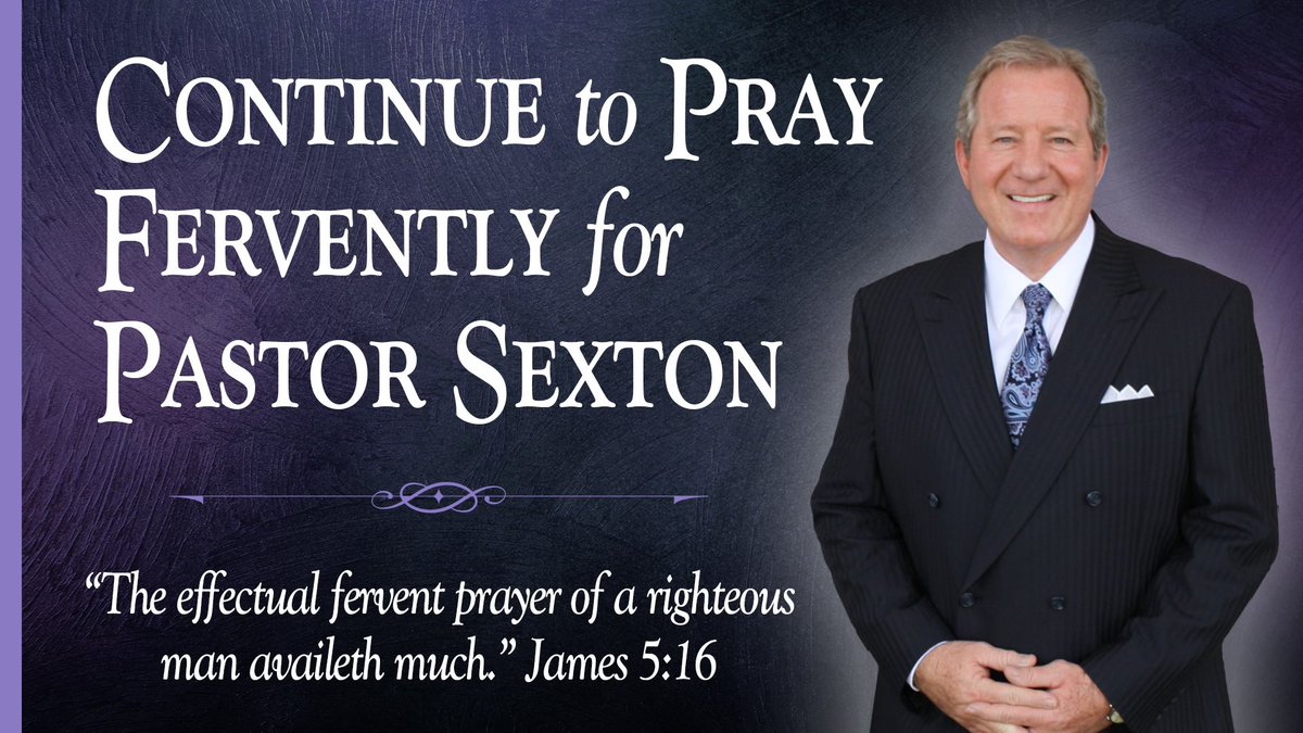 • Update on Pastor Clarence Sexton •
After 3 months in 5 hospitals, doctors have still not been able to determine or diagnose what has happened to Pastor. 

Please join us for a day of fasting and prayer on Thursday, November 30. 
Please pray that God will reveal what has taken