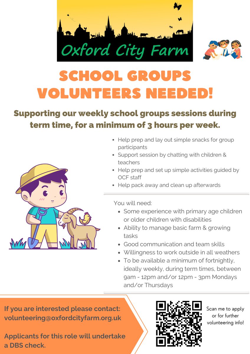 Are you free on Mondays and or Thursdays? Could you help with our school group sessions? If you're interested please get in touch! And if you're not but know someone who might be, please share. Thank you 🙏 #volunteering