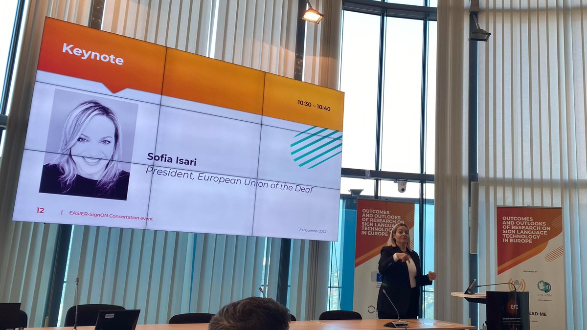 For our keynote, Sofia Isari (@sofiaisari) President of @EUD_Brussels explains that we must work together to ensure that the digital world is an accessible world for all. @EASIERproject @COST_CA19142
