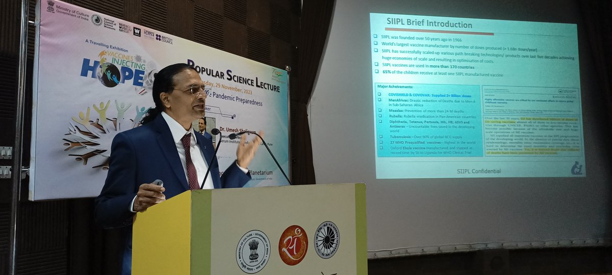 RamanCentre's tweet image. As a part of &apos;Vaccines Injecting Hope&apos; Exhibition, today RSCN organised a PSL delivered by Dr Umesh Shaligram, Serum Institute of India, Pune on theme &apos;Future Pandemic Preparedness&apos;. @wellcometrust #VaccinesInjectingHope #IndiaUKTogether #vaccines #viruses #maharashtra #nagpur