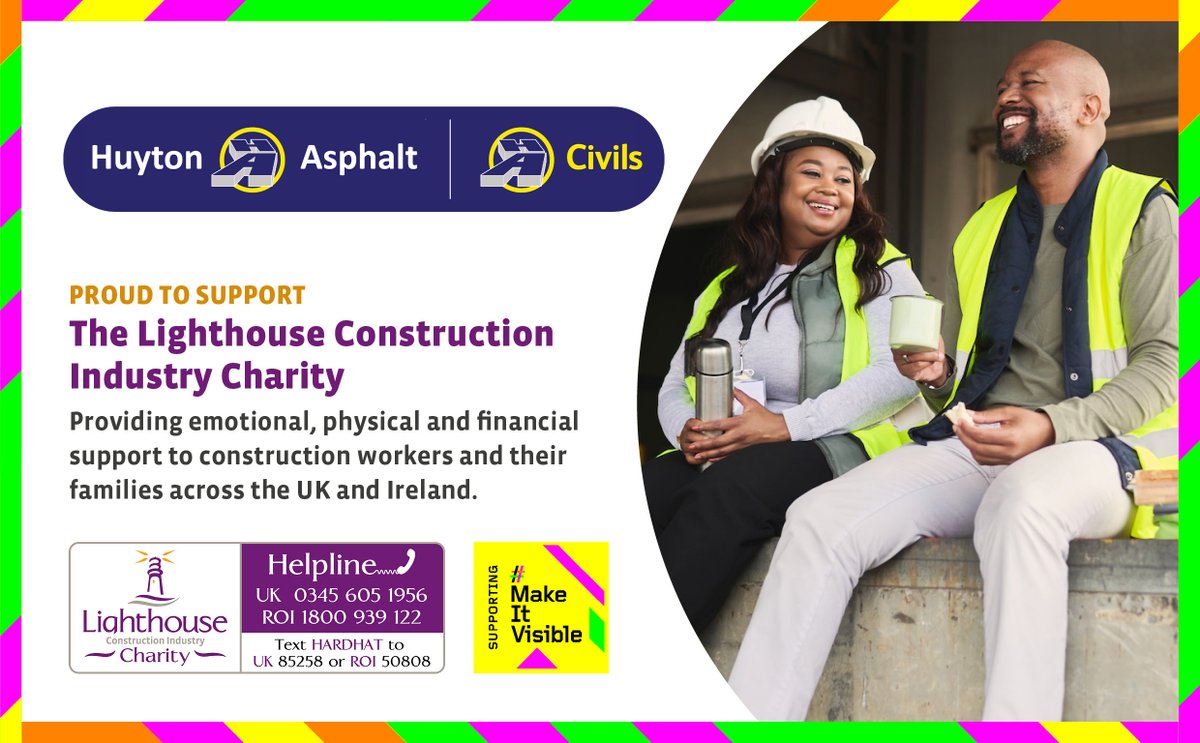 We are proud to continue supporting The Lighthouse Construction Industry Charity which is the only charity that provides emotional, physical and financial wellbeing support to construction workers and their families.

#HAMeansMore #HealthandWellbeing
@LighthouseClub_