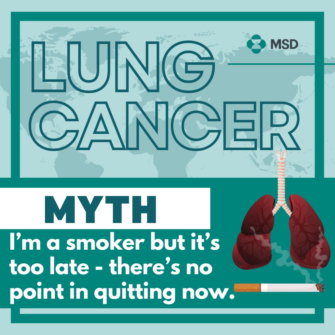 MSD_Sub_Saharan's tweet photo. While many factors can contribute to lung cancer risk, about 80%–90% of lung cancer deaths are related to cigarette smoking. Quitting smoking has near-immediate benefits and reduces your risk of getting cancer or other smoking-related diseases. 
#LungCancerWithMSD https://t.co/rKJXUpoqlW