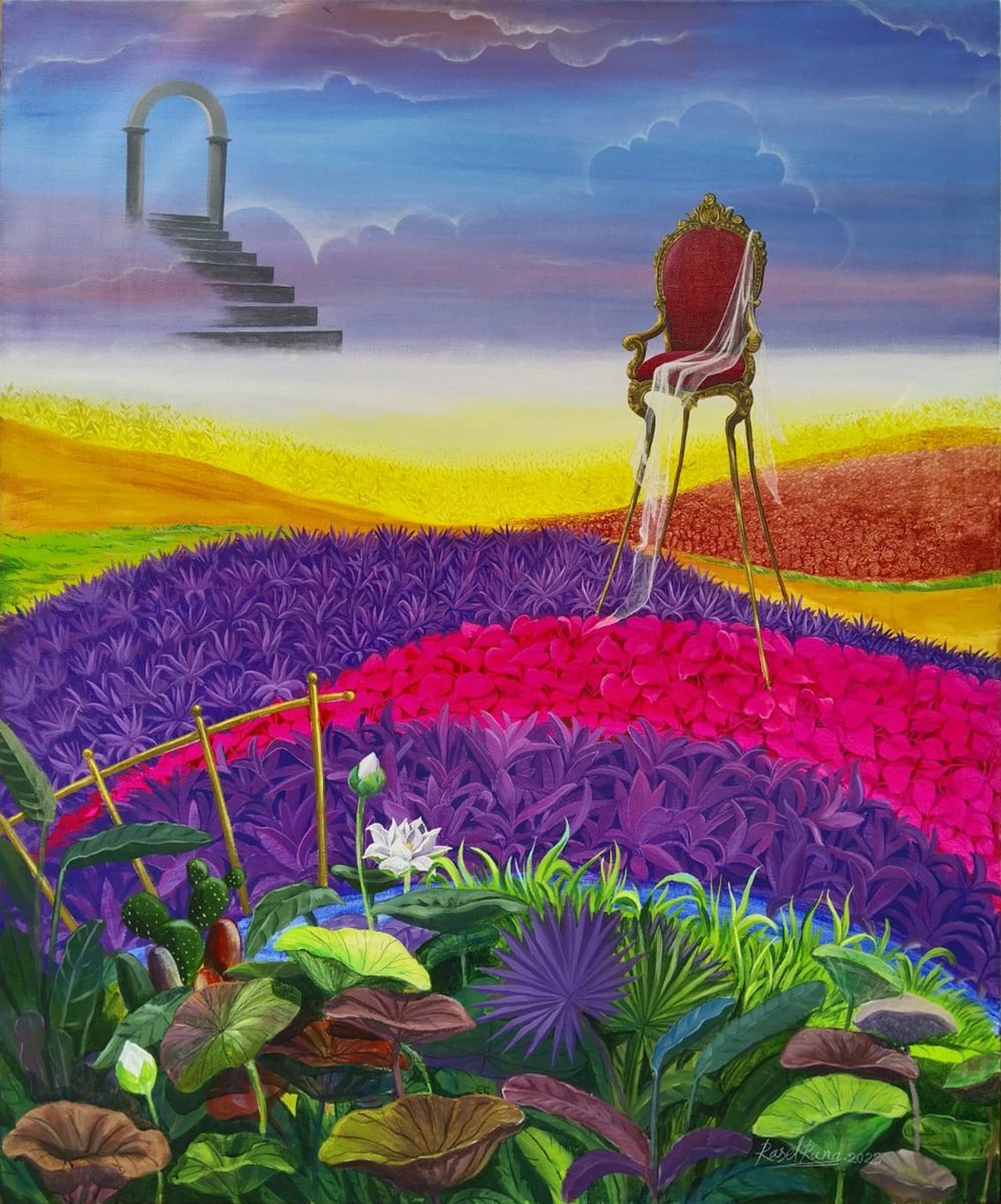 ThinkCREA's tweet photo. Rasel Rana's "Waiting for...(1)" intricately weaves a #GardenersDream of diversity, unity, and love, portraying the poignant struggle of queer acceptance. Zer strokes convey a longing for equality, offering hope in our journey toward a more inclusive world.
#16DaysofArtivism https://t.co/jwZr2qw0KQ