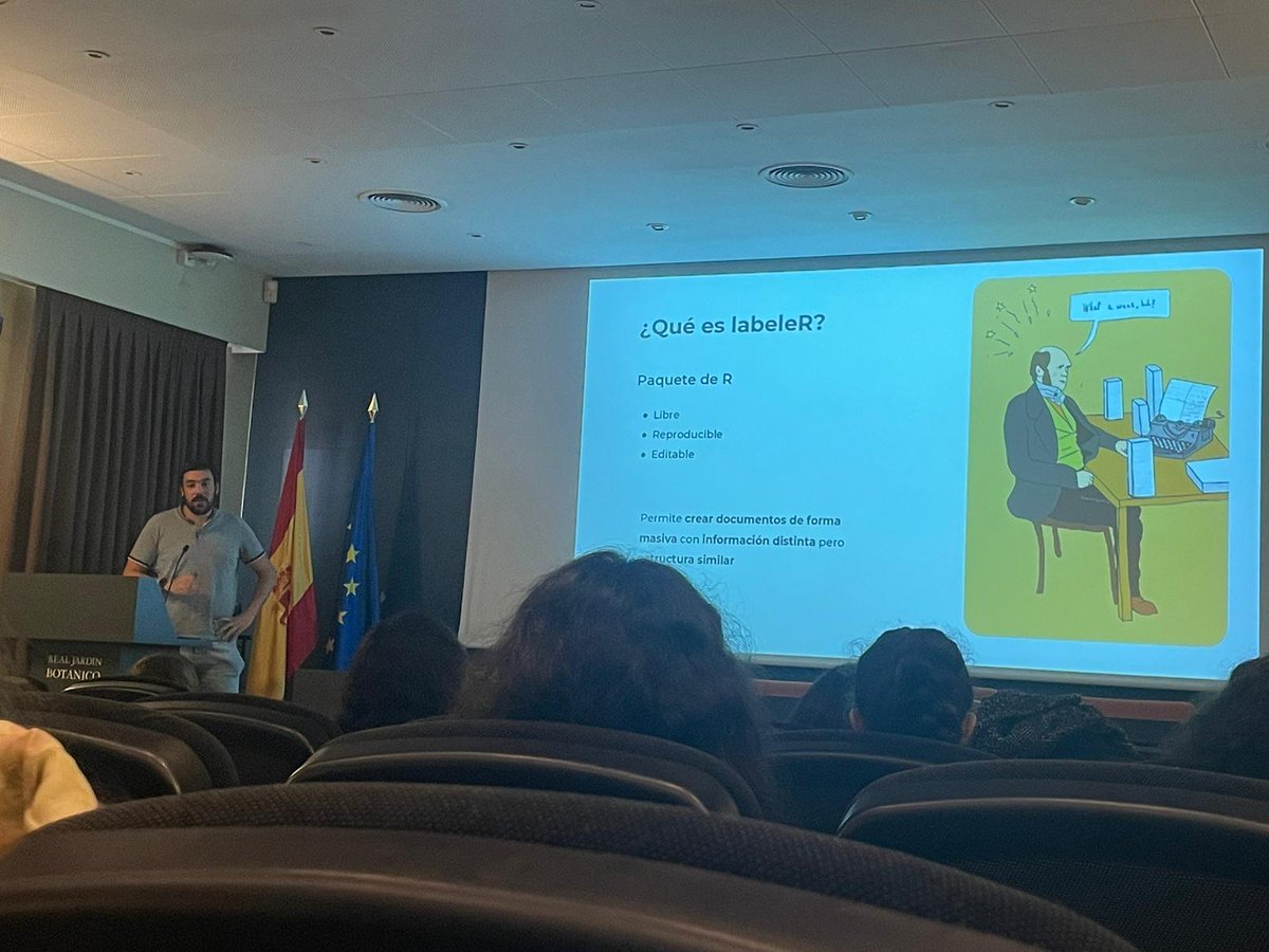 iramosgutierrez's tweet photo. Today we presented #labeleR at the @RJBOTANICO scientific marathon!
Use it to automatically create your herbarium labels (and much more!).
https://t.co/jwq2CgaZ8I
#uselabeleR
@juliagdealedo @jimenamateom https://t.co/p811k43m1z