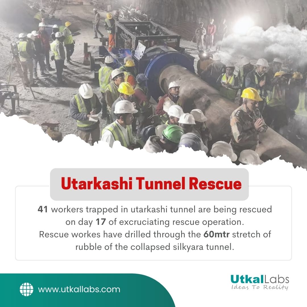 Bravery echoed through the tunnel as heroes emerged, saving lives one courageous step at a time.
 #TunnelRescue #CourageousHeroes #thankyourescueteam #utkallabs