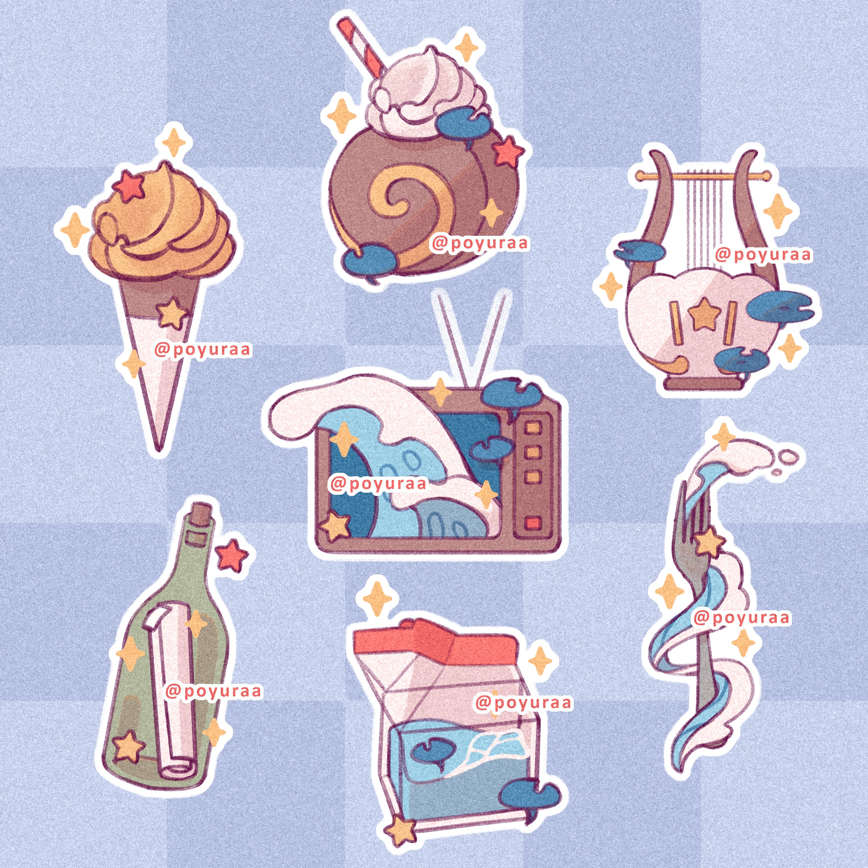 Ice cream Deco Sticker Sheet – Poyura