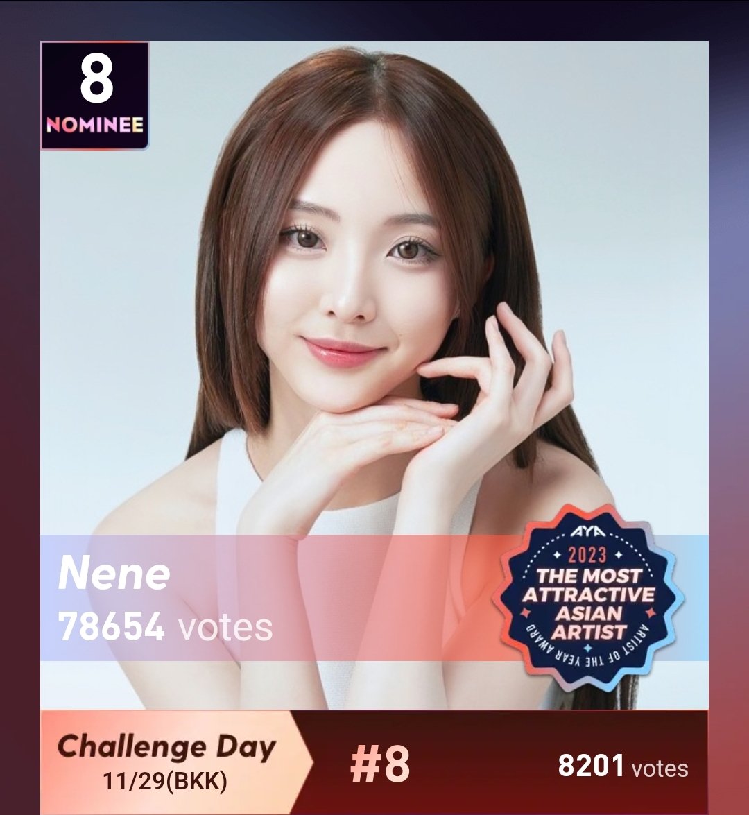 Pxxxxxxxxx808's tweet image. เพื่อนๆทุกคนคะ อยากรบกวนช่วยรีโพสต์ให้หน่อยค่า เพื่อ ticket ให้น้องเนเน่ค่ะ

ayaglobal.club/?sid=fdh5ad42

 I vote #Nene for 2023 The Most Attractive Asian Artist.

#เนเน่ #Nene郑乃馨 
#AYAWARD #AYA