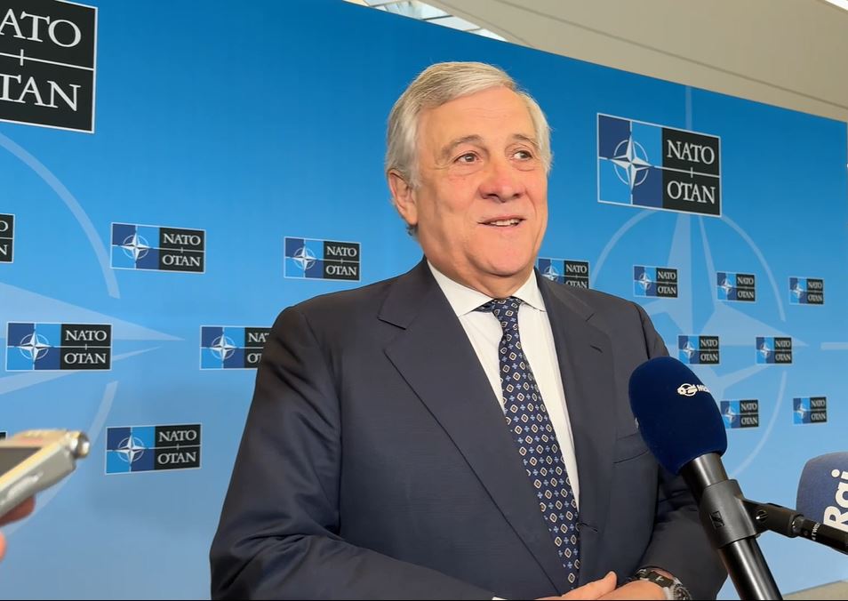 Press point with #Italian media by 🇮🇹 FM @Antonio_Tajani at #NATO Foreign Ministerial in #Brussels #ForMin #WeAreNATO #NousSommesLOtan #StrongerTogether