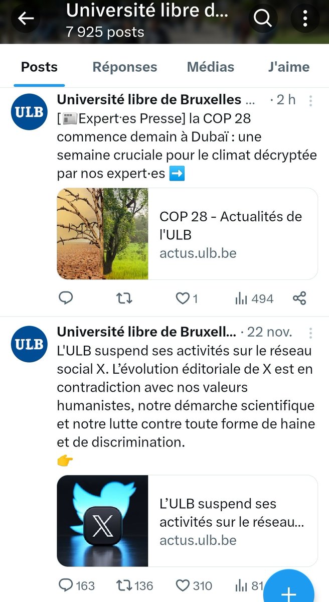 [Surréalisme 2.0] Coucou <a href="/ULBruxelles/">Université libre de Bruxelles</a>, vous n'aviez pas dit que vous suspendiez vos activités sur #Twitter (nouvellement X)? Non, c'est juste que... ⬇️ #oups