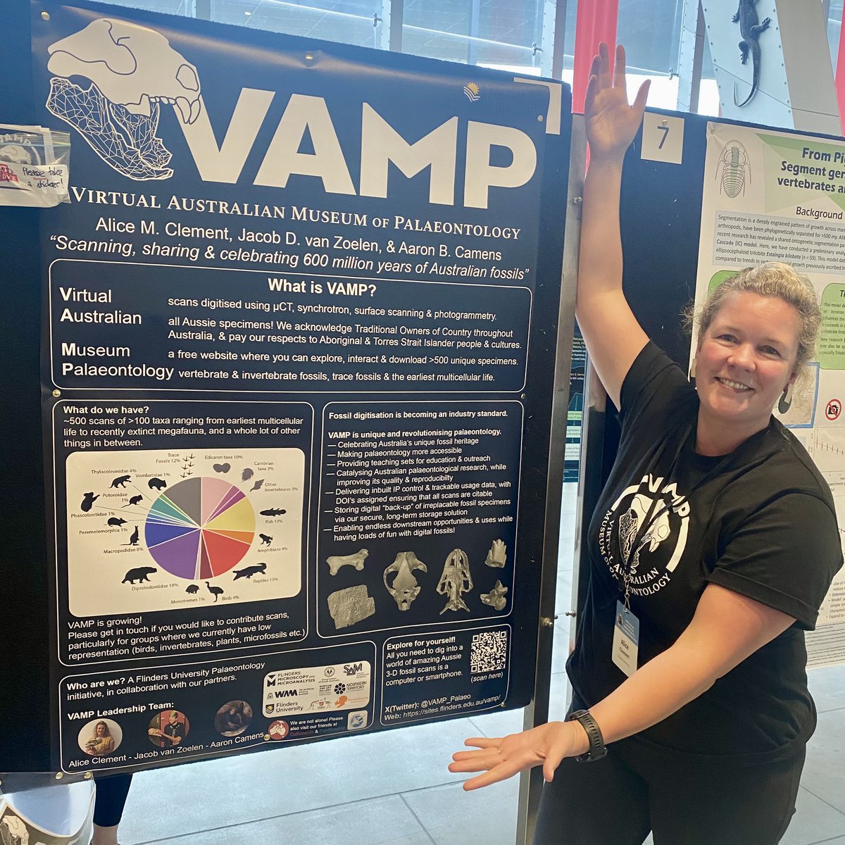 VAMP_Palaeo (@vamp_palaeo) on Twitter photo <a href="/VAMP_Palaeo/">VAMP_Palaeo</a> is thrilled to be at #CAVEPS2023 Conference on Australasian Vertebrate Evolution, Palaeontology & Systematics this week in Melbourne (Naarm). Please check out our poster if you’re there & make sure you grab a sticker <a href="/DrAliceClement/">Dr Alice C loves lungfish (she/her)</a> <a href="/Zoelenotherium/">Jacob van Zoelen</a> <a href="/DiprotoRon/">Aaron Camens</a> 🩻 🦴 <a href="/VAMP_Palaeo/">VAMP_Palaeo</a> is thrilled to be at #CAVEPS2023 Conference on Australasian Vertebrate Evolution, Palaeontology & Systematics this week in Melbourne (Naarm). Please check out our poster if you’re there & make sure you grab a sticker <a href="/DrAliceClement/">Dr Alice C loves lungfish (she/her)</a> <a href="/Zoelenotherium/">Jacob van Zoelen</a> <a href="/DiprotoRon/">Aaron Camens</a> 🩻 🦴