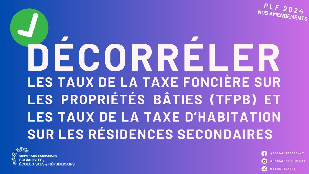 #PLF2024 ✅ Notre amendement pour décorréler la #TFDB et la #TRHRS pour les communes littorales a été adopté. Une victoire pour : ➡️les foyers modestes propriétaires de leur logement. ➡️les communes qui verront ↗️leurs recettes fiscales sans alourdir la taxe sur le foncier bâti.