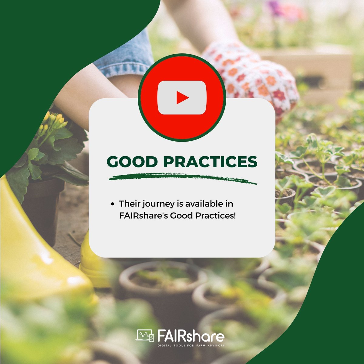 🌟 Join us in getting to know stories of farmers who use our DATS.  

FAIRshare Good Practices – Fairshare Project (buff.ly/47DyoHi) 

Their journey is available in FAIRshare’s Good Practices! 🚀🌿