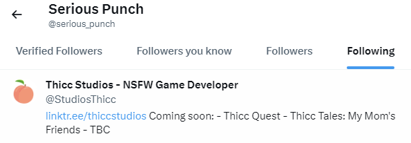 That moment when one of your favourite devs follows you... One of THREE!
<a href="/serious_punch/">Serious Punch</a> 🤪💖