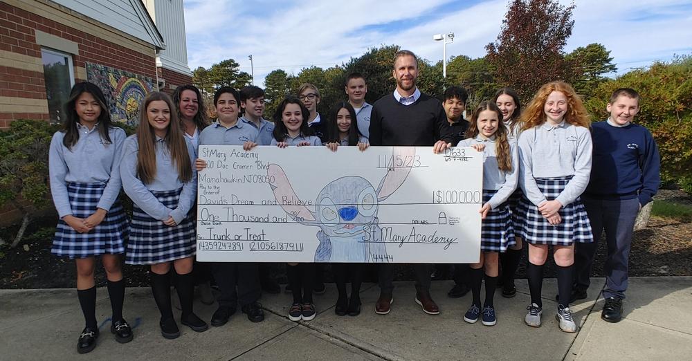 David's Dream & Believe Cancer Foundation (@ddbcf) on Twitter photo We want to thank Principal Coyne and the 8th-grade students from St. Mary Academy for supporting <a href="/DDBCF/">David's Dream & Believe Cancer Foundation</a> with their Trunk or Treat fundraiser. A very special thank you to Trustee, Matt Matey for meeting the students and accepting the $1,000 grant to support our mission of hope! We want to thank Principal Coyne and the 8th-grade students from St. Mary Academy for supporting <a href="/DDBCF/">David's Dream & Believe Cancer Foundation</a> with their Trunk or Treat fundraiser. A very special thank you to Trustee, Matt Matey for meeting the students and accepting the $1,000 grant to support our mission of hope!