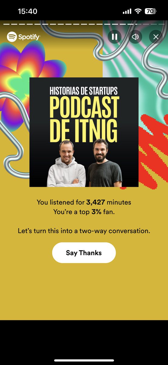 Un 15% de mis escuchas totales este año (23k mins) son de <a href="/itnig/">Itnig</a> , asique solo queda agradecer!