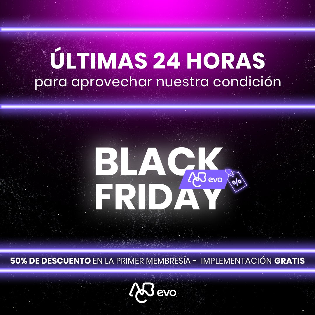 ABC_EVO_LATAM's tweet photo. Estamos llegando al fin de esta oportunidad única para sumarte a EVO!🎆
⏱ÚLTIMAS 24HS de una condición imperdible para llevar tu gimnasio a un nivel superior!
Ingresa aqui: https://t.co/3NaHFHXWeJ y sumate al software de gestión Líder en Latinoamérica. https://t.co/cDC5ttECB9