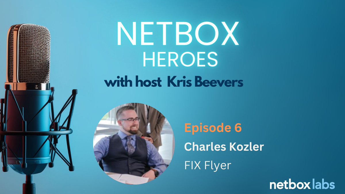 NetBoxLabs's tweet image. In episode 6 of the #NetBoxHeroes podcast, Host
@beevek talks with Charles Kozler about building and documenting a network from the ground up and his focus on #neteng from the get-go. #netbox youtu.be/amRtqH3Nd10