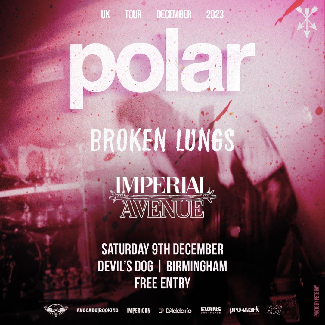 brokenlungsuk's tweet image. 🚨 JUST ANNOUNCED 🚨 

Delighted to be playing one more final hometown show of the year, supporting the incredible @PolarUK with Imperial Avenue 🙌

📍 Devil's Dog, Birmingham
📅 Sat 9th Dec
🎟 FREE ENTRY

DON'T MISS OUT 👊