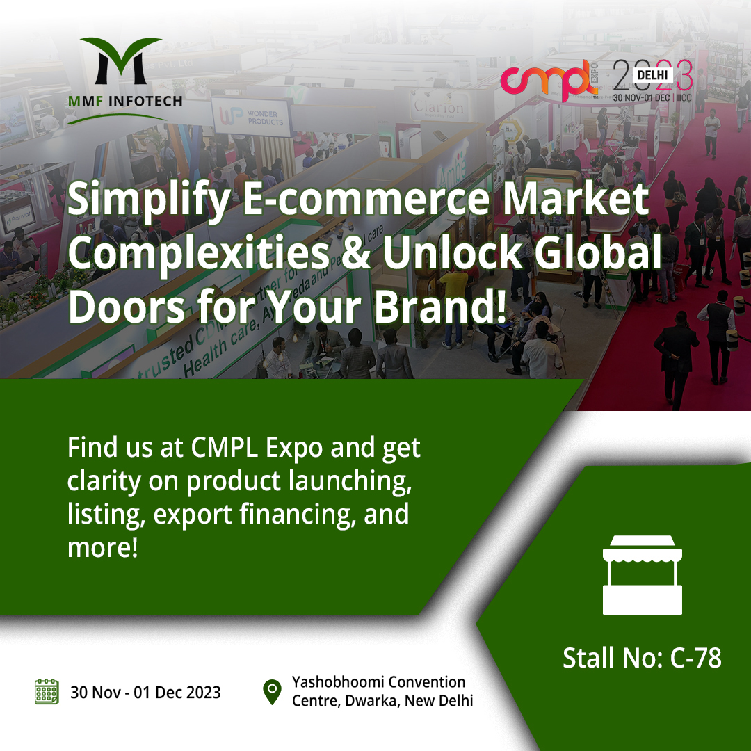 Struggling with the complexities of #global exporting and hence losing sales opportunities across diverse #ecommerce platforms worldwide? 😕 Fret not! Join us at the upcoming CMPL Expo in Delhi from November 30th - December 1st for answers to all your exporting questions! 💡