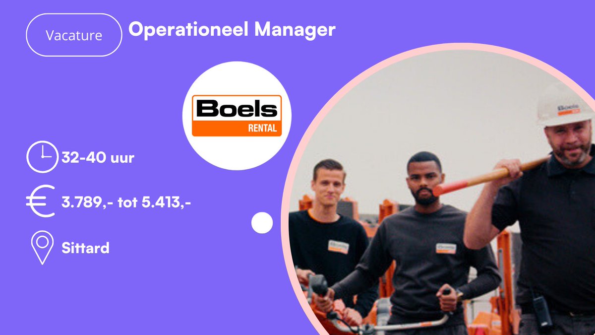 banenrijk2007's tweet image. 🚀 Vacature alert! 🚀

Word jij onze nieuwe Used Equipment Teamleider in Sittard? 🛠️ Verantwoordelijk voor de internationale verkoop van machines en gereedschap. Ben jij klaar voor deze uitdagende rol? 👉ow.ly/Nyyl50QbReh

#vacature #Limburg #boels