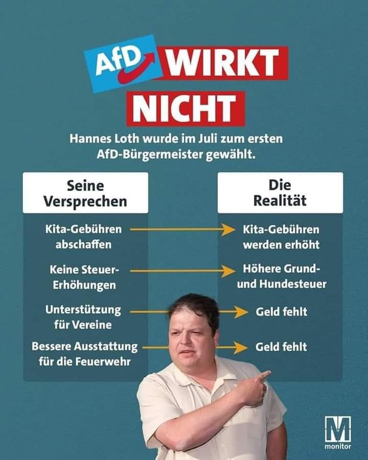 Die AfD macht wohl jetzt die 20 Uhr Nachrichten? Weil die erzählen immer das Märchen von, wir retten Deutschland. #NoAfd