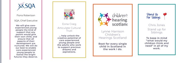 <a href="/EdinburghNapier/">Edinburgh Napier University</a> <a href="/ThePromiseScot/">The Promise Scotland</a> <a href="/eacheverychild/">Each and Every Child</a> Just a few of the pledges made at the launch of the promise in 2020. A few awesome folk I’ve had the great privilege of working with over the years <a href="/sqanews/">SQA</a> <a href="/eona_e/">e</a> <a href="/TrustCultural/">Articulate Cultural Trust</a> @CHSLynne #carereview #thepromise #standupforsiblings #keepingthepromise ❤️