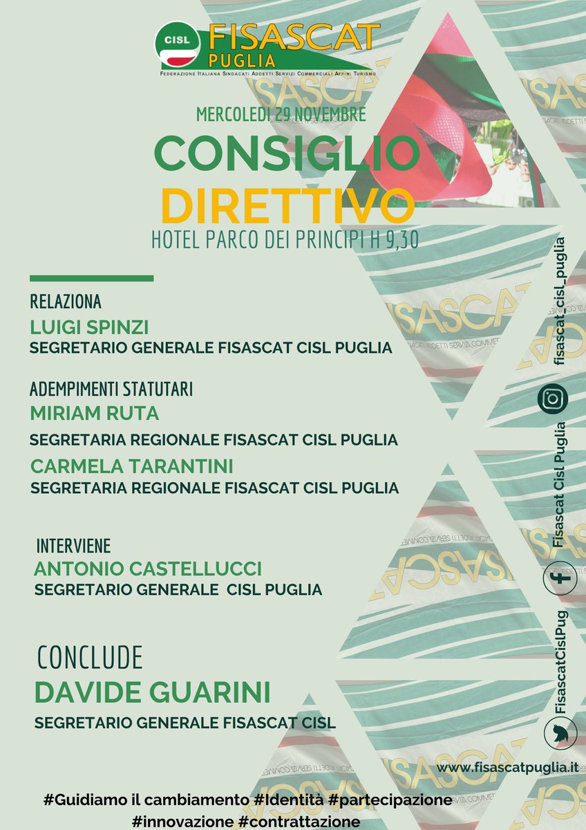 FisascatCislPug's tweet image. Direttivo #FisascatCislPuglia, @luigispinzi: I mancati rinnovi #terziario stanno determinando difficoltà per i lavoratori per la continua crescita dei prezzi al consumo. Affrontare anche mismatch tra domanda e offerta lavorativa nel comparto #turismo, settore trainante in #Puglia