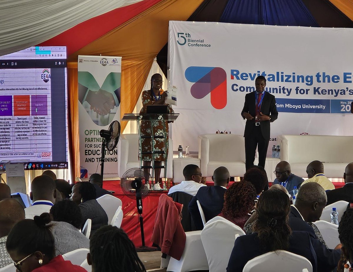 GEEAP_'s tweet photo. #EE4A_2023 conference is underway at @TMU_Kenya. #GEEAP panelist @SaraRuto_  spoke as part of the keynote address highlighting the importance of evidence use in education and sharing the #GEEAP #Smartbuys report📊.
Read full report➡️ https://t.co/KVqhHNTHW6 

#EvidenceInEducation https://t.co/wT9DkRkYF5