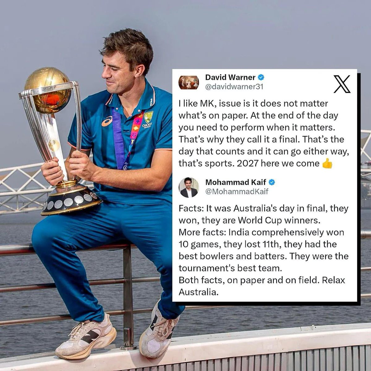 TshepoL_'s tweet image. And this is the truth… it doesn’t matter how many matches you win or lose and by what margin, what important is rising to the occasion when it’s most important and that’s exactly what Australia did against India at the #CWC23Final… this conversation has become boring actually.