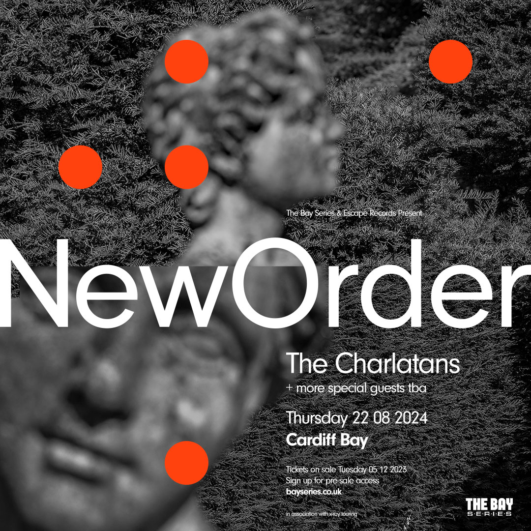 We've teamed up with #thebayseries to bring @neworder to Cardiff's Alexandra Head on 22.08.24, having last performed in Wales 38 years ago 🤯 and joined by @thecharlatans Priority Tickets go on sale on Monday 4th December at 10am! Sign up 🔗 escaperecords.co.uk/neworder