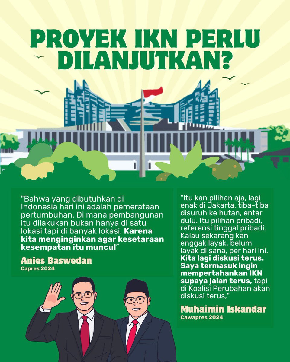 *Pemerataan Ekonomi, Berjiwa Pemimpin*
#AMINPemerataanEkonomi
#AniesMuhaimin2024
<a href="/cakimiNOW/">A Muhaimin Iskandar</a>
<a href="/DPP_PKB/">DPP PKB</a>