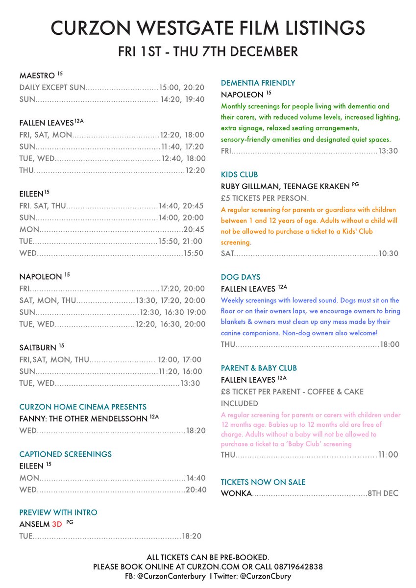 CurzonCbury's tweet image. Festive Listings Alert! Riverside are having a #RENAISSANCEFilm, but careful - #TheresSomethingInTheBarn! Enjoy off-kilter thrills at Westgate in #Eileen and deadpan laughs in #FallenLeaves. Both sites are showcasing the genius of Leonard Bernstein in #Maestro - all from Friday!