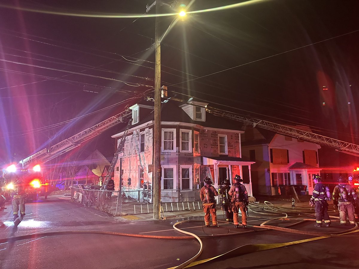 Early Wednesday morning <a href="/Local_789/">Nashua Fire Fighters IAFF 789</a> crews battled this W. Hollis Street building fire. It was contained to the 3rd floor. The fire forced 15 people from their home. No injuries were reported. The cause is under investigation. Photo by <a href="/pkerriganpk/">Patrick Kerrigan</a> #staffing #missionready