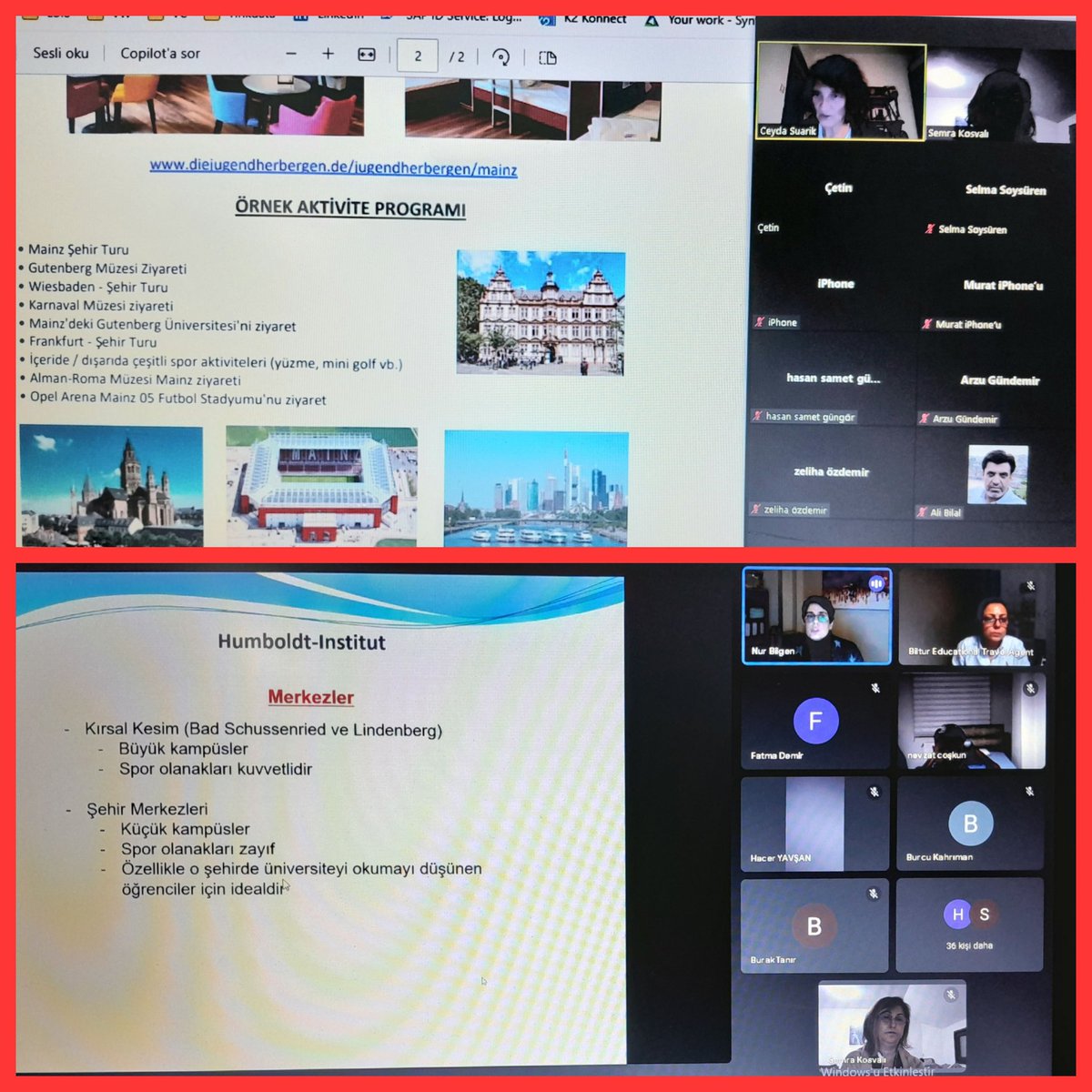 Almanya'da Yaz  Okulu düşünen öğrencilerimize ve velilerine zoom platformu üzerinden bilgilendirme toplantıları gerçekleştirdik.