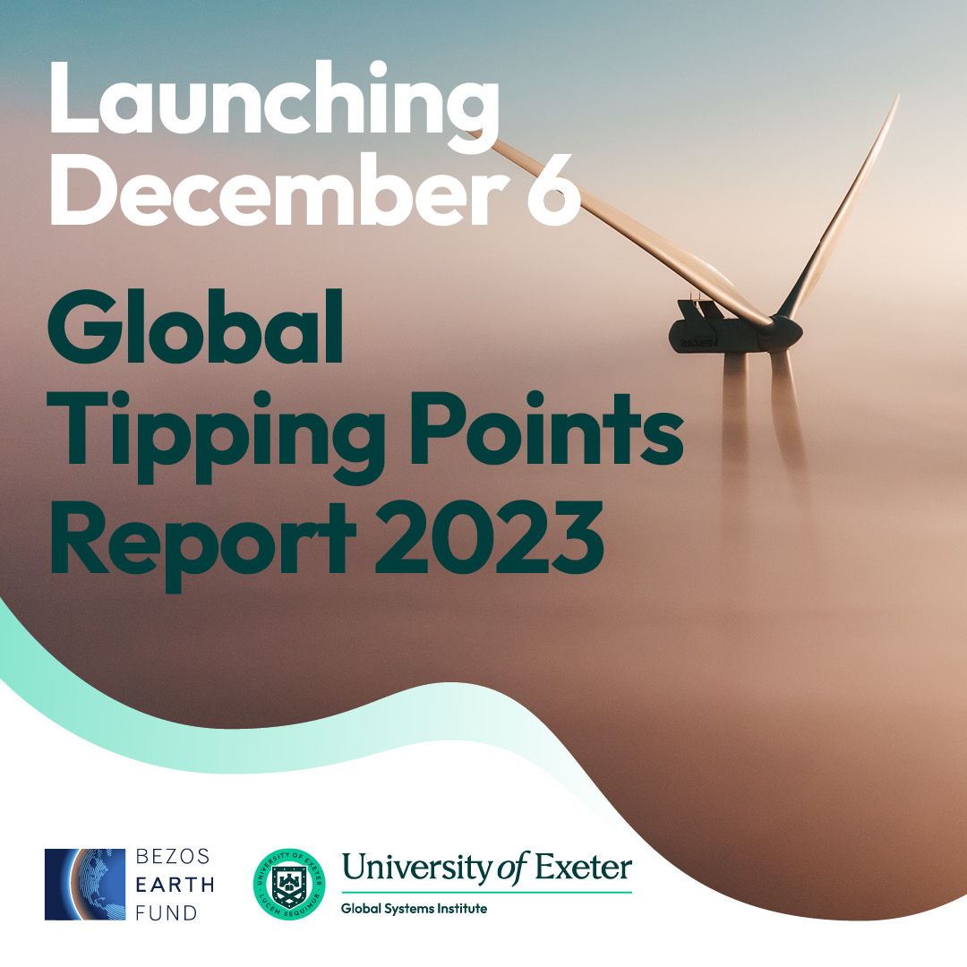 UniofExeterNews's tweet image. Led by Prof Tim Lenton from @UniofExeter, the Global Tipping Points Report will outline the feedback loops that could lead to dangerous shifts in Earth systems and the positive #TippingPoints that can help rapidly transition to a low-carbon economy.

📆​ Dec 6th
#GTPR2023