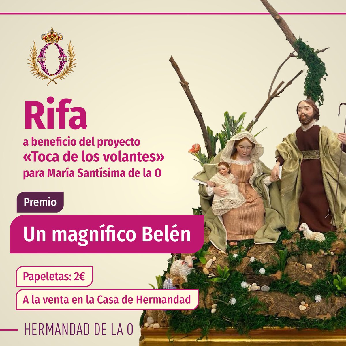 #LaRecogía | La @hermandaddelao rifa un belén a beneficio de la toca de los volantes para su dolorosa