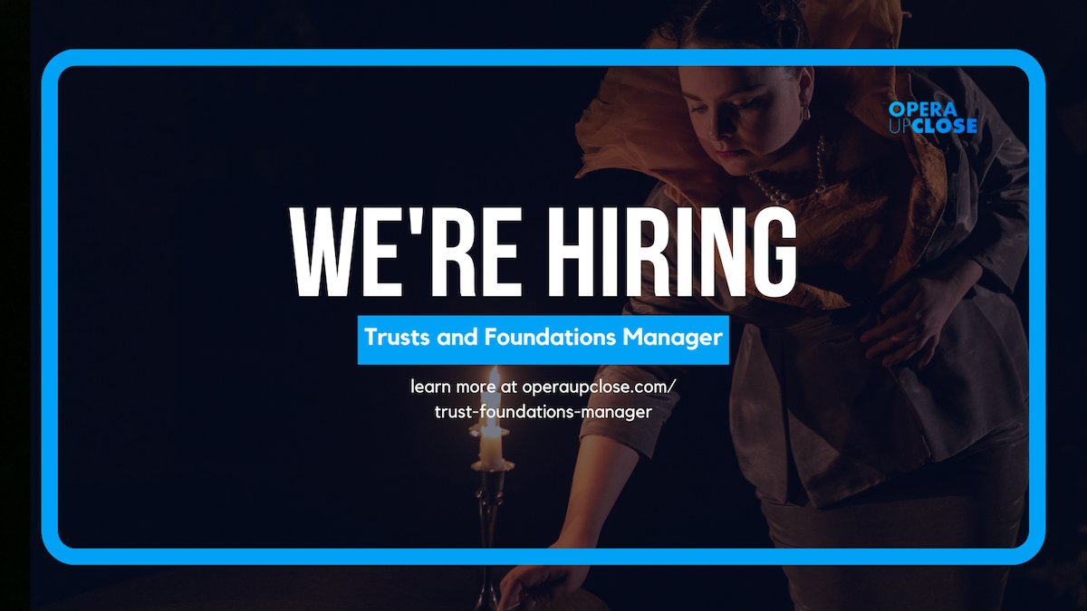 We're hiring... again! As part of the growth of the OperaUpClose team we are also looking for a Trusts and Foundations Manager to join us one day a week (1 year contract). Learn more at operaupclose.com/trusts-foundat… #artsjobs #Southamptonjobs #trusts #foundations #theatrejobs