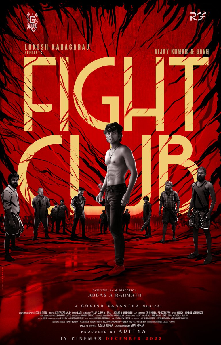 A new beginning! 🔥✨

Super kicked to present #FightClub featuring @Vijay_B_Kumar machi and gang 🤗❤️

Directed by @Abbas_A_Rahmath

A #GovindVasantha Musical

@GSquadOffl @reel_good_films @reelgood_adi