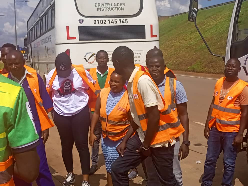 Our trainees at the Professional Driver Training School-Mukono have had their learned skills in Heavy Goods Vehicles tested at the Northern bypass, which included safe entry and exit of roundabouts, safe overtaking and how to safely use dual carriageways. #TheSafeWayIsTheRightWay